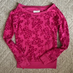 Hot Pink Aeropostale off-the-shoulder sweatshirt